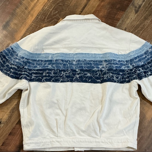 Levi's Made & Crafted Love Letter Trucker Jacket - Blue and White - Size S - Picture 9 of 11